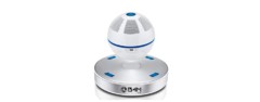 b4m orb-ice silver portable wireless levitating speaker