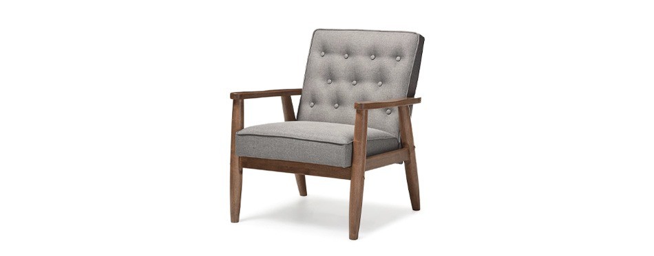baxton studio sorrento mid-century accent chair