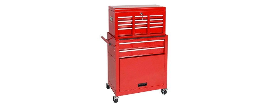 best choice products portable top chest rolling tool storage