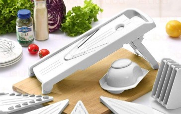 Adjustable Mandoline Slicer with Spiralizer Vegetable Slicer - Veggie –  PrepNaturals