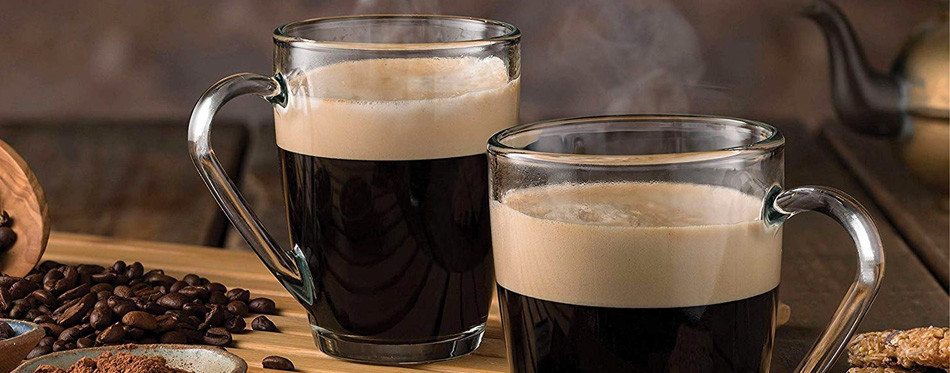 bormioli rocco glass coffee mug set