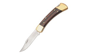 Buck Knives 110 Famous Folding Hunter Knife with Genuine Leather Sheath