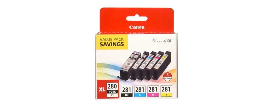 canon pgi-280xl/cli-281 5 color pack ink cartridge