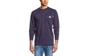 carhartt flame resistant force cotton long sleeve henley
