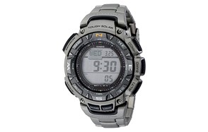 casio men’s triple-sensor stainless steel watch