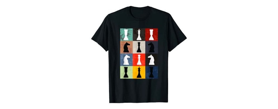 chess t-shirt gift shop vintage retro chess t-shirt