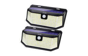 aootek 182 led solar outdoor motion sensor lights