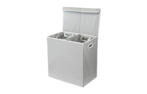 simple houseware double laundry hamper