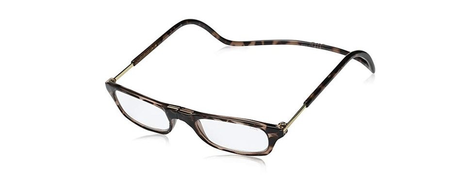 clic adjustable front connect reader with tortoise shell frame