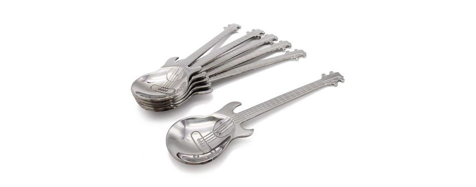comiart creative guitar coffee tea spoons