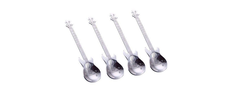 comiart creative guitar coffee tea spoons