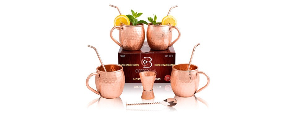 copper-bar handcrafted moscow mule copper mugs