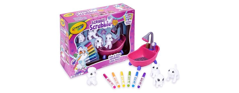 crayola scribble scrubbie pets scrub tub animal toy set