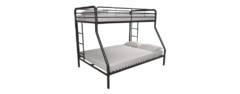 dhp twin-over-full bunk bed with metal frame and ladder