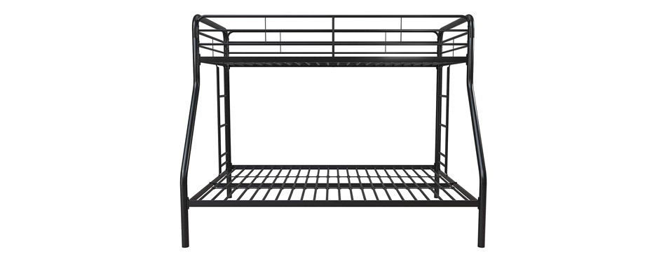 dhp twin-over-full bunk bed with metal frame and ladder