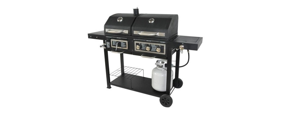 dual fuel combination charcoal/gas grill