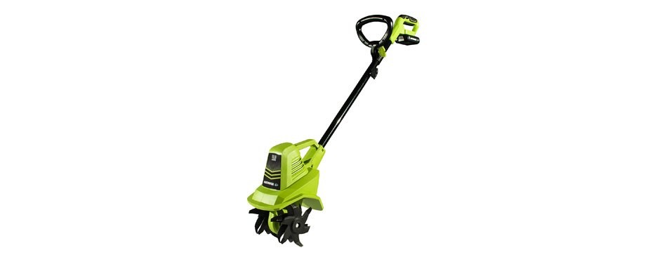 earthwise tc70020 20-volt 7.5-inch cordless electric tiller cultivator