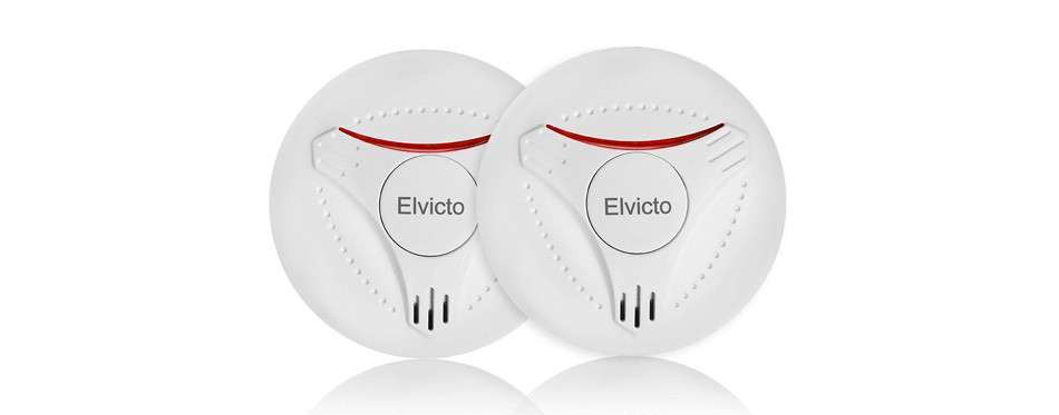 elvicto 2 pack photoelectric smoke detector