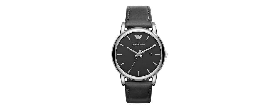 emporio armani classic leather watch