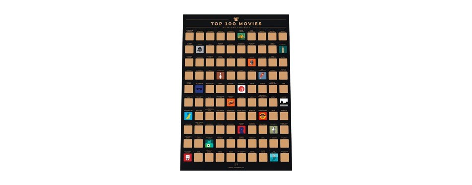 enno vatti 100 movies scratch off poster