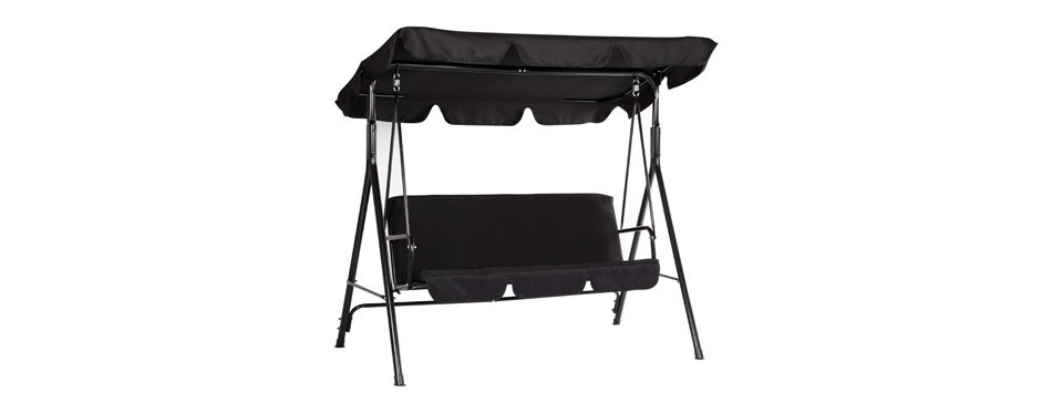 esright 3-seat outdoor patio swing with canopy