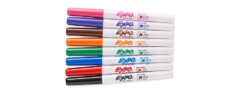 expo 1884309 ultra fine tip assorted colors dry erase markers