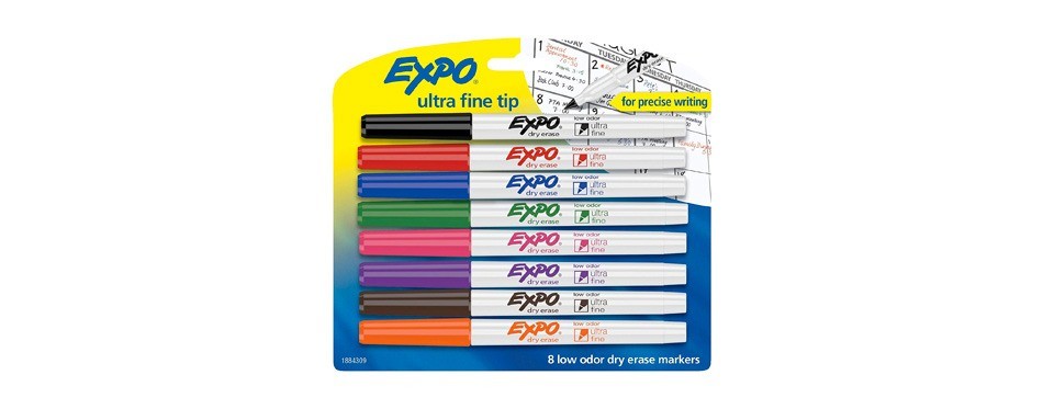expo 1884309 ultra fine tip assorted colors dry erase markers