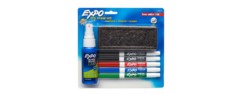 expo 80675 low-odor fine point dry erase set with cleaner