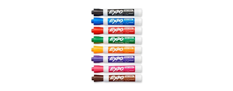 expo low odor assorted colors dry erase markers
