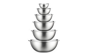 finedine stainless steel mixing bowls (set of 6)