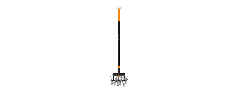 fiskars 40 to 60-inch telescoping rotary cultivator