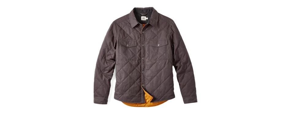 flint and tinder quilted waxed shirt jacket