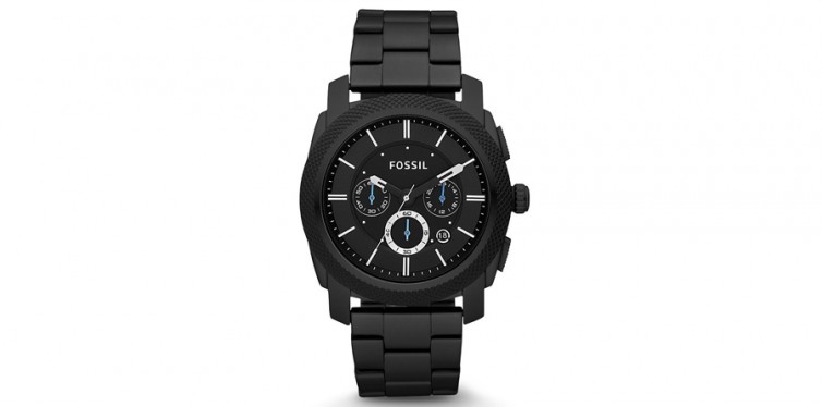Fossil Men’s Machine Black Stainless Steel Chronograph Watch