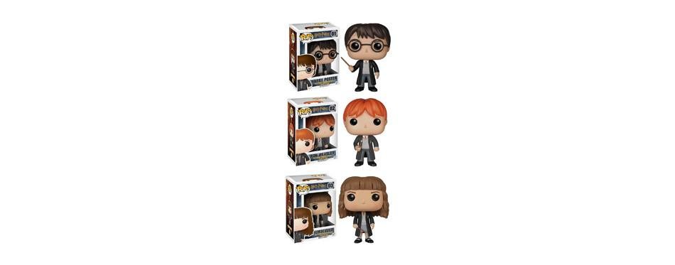funko harry potter pop! movie vinyl collectors set: harry potter, ron weasley & hermione action figure