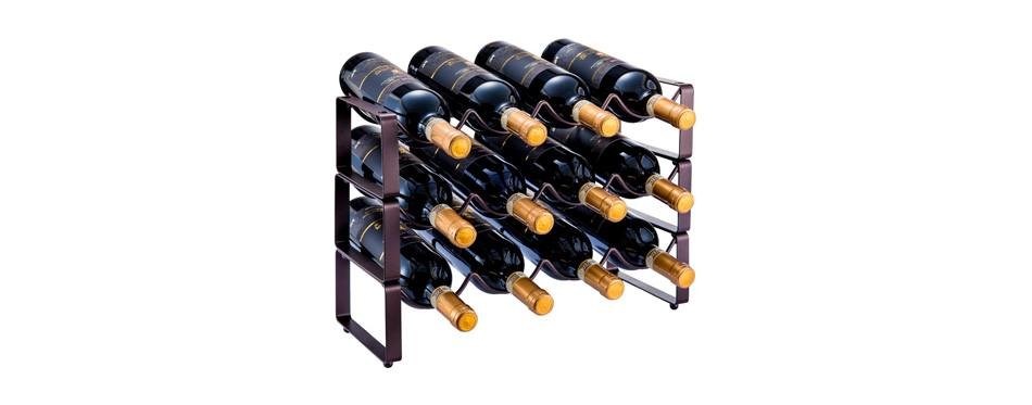 gongshi 3 tier stackable wine rack