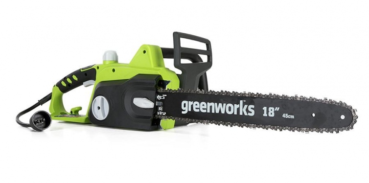 greenworks 18-inch 14.5 amp corded chainsaw