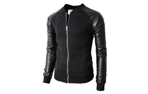 h2h slim fit varsity baseball bomber jacket