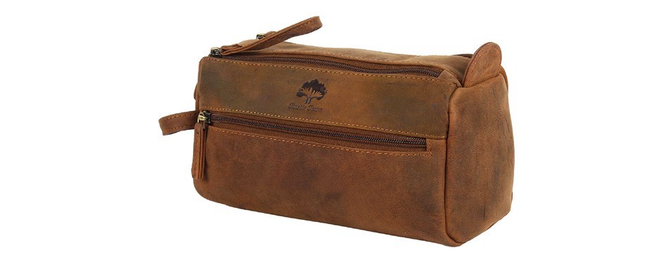 handmade buffalo dopp kit by rustictown