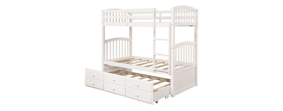 harper & bright designs solid wood bunk bed for kids