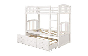harper & bright designs solid wood bunk bed for kids