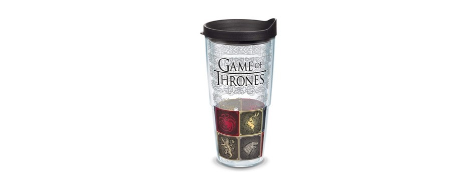 hbo game of thrones - house sigils insulated travel tumbler with wrap & lid