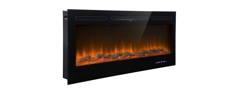 homedex 50" recessed mounted electric fireplace