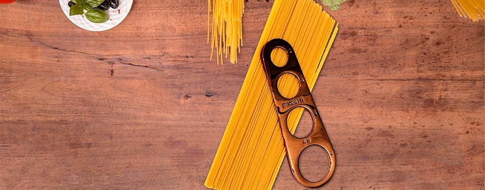 homey product rose gold copper plated stainless steel spaghetti measuring tool