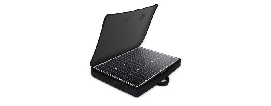 hqst 100 watt 12 volt portable solar panel suitcase