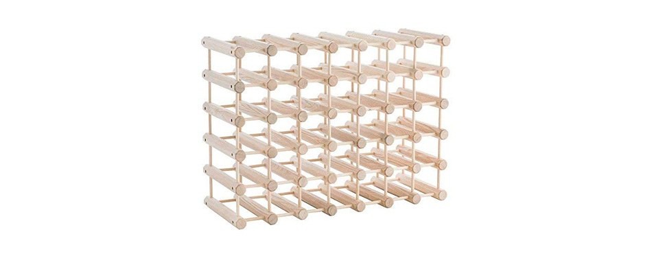j.k. adams ash wood 40-bottle wine rack