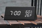 jall digital wooden alarm clock