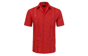 jd apparel men's cuban guayabera shirt