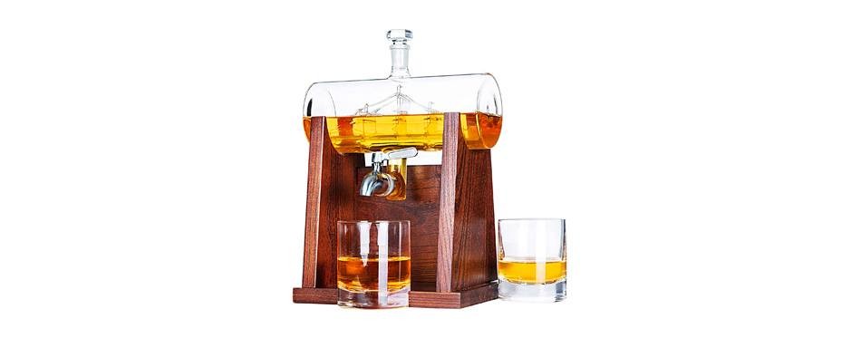 jillmo whiskey decanter set