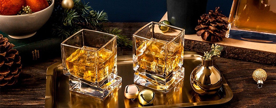 joyjolt carre square whiskey glasses