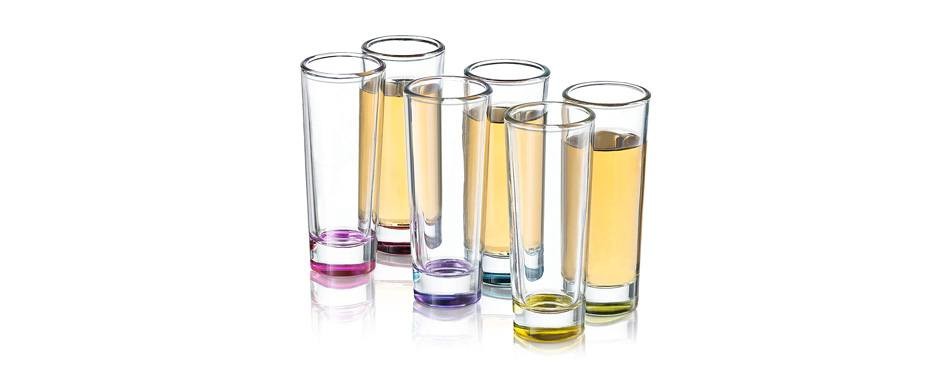 joyjolt hue colored shot glass set